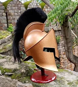 Spartan 300 mittelalterliche Kriegerrüstung Metall Kriegshelm am besten für Halloween mit Haaren - Bild 1 von 14