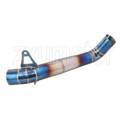 Motorcycle Exhaust Link Pipe for Honda cbr1000rr 2008-2016 Titanium Alloy Blue - Image 1 of 4