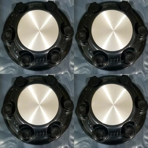 Tapa central negra de 6 tacos de repuesto Chevy Silverado 1500 Tahoe 4 piezas con tuerca negra. Foto 1 de 1