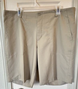 Nike Golf Dri-Fit Mens Size 36 Beige Standard Fit Flat Front Golf Shorts - Picture 1 of 4