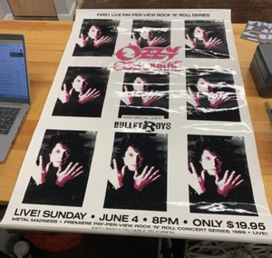 Ozzy Osbourne 1989 Tower Theater Philadelphia Concert Poster King Biscuit PPV - Picture 1 of 5