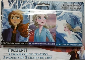 NW Frozen 2 - 3 Pack  8 Count Crayons Free Shipping - Picture 1 of 3