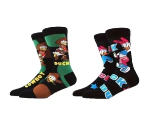 Disney 2 Pairs Women's Crew Socks ( Donald and Daisy Duck ) - Picture 1 of 2