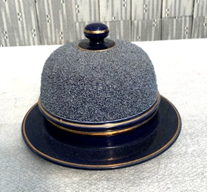 Vintage Cobalt Blue Muffin Dish or Cheese Dome - Picture 1 of 3