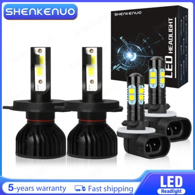 For Hyundai Tucson 2005-2008 2009 4xCombo LED Headlight High/Low+Fog Light Bulbs - Image 1 of 4
