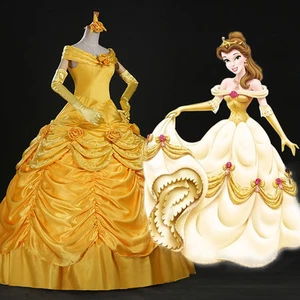 Beauty and the Beast Belle Disney Cosplay Costume Evening Dress Long Ball v.2 - Picture 1 of 5