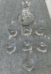 Set whisky cristallo vetro bohemia - decanter 23 once e 6 bicchieri - Foto 1 di 11