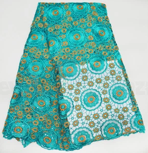 Lacebook Brautkordel Spitzenstoff Netz Spitze Blumen Stickerei Stoff mit Perle - Bild 1 von 15