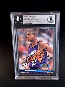 1992-93 Upper Deck Rookie Standouts Richard Dumas BAS AUTO card Phoenix Suns RC
