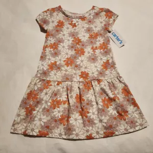 NWT Carter's Girls Floral Short Sleeve Dress - Picture 1 of 1