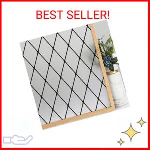 VELIMAX Frosted Black Lattice Window Film Static Cling Window Privacy Films Deco - Photo 1 sur 2