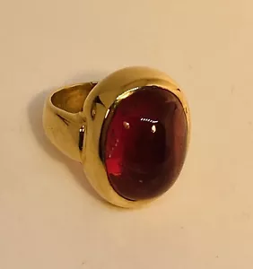 Großer Pink Turmalin Ring 750 Gold - Picture 1 of 8