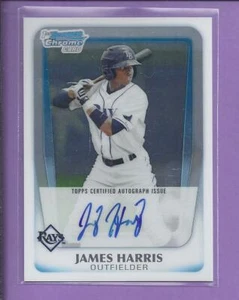 2011 Bowman Chrome 1st Autograph JAMES HARRIS no.BCAP-JH tampa bay - Picture 1 of 1