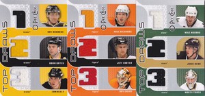09-10 OPC Mike Richards Jeff Carter Ray Emery Jersey Top Draws Flyers 2009