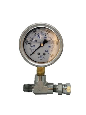 AMERICAN AIRLESS Paint Sprayer Gauge Assembly 5000 psi Pressure Gauge 0-5000 psi 1/4" Fittings