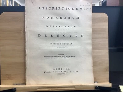 1758 Inscriptionum Romanarum Metricarum Delectus Accedunt Notulae Latin  - Image 1 of 4