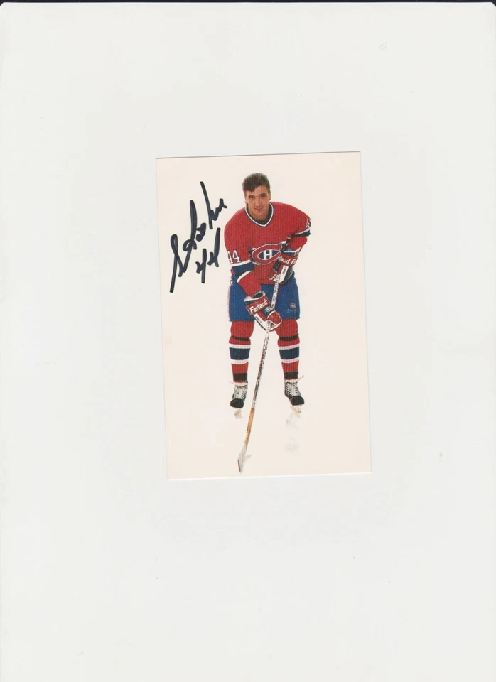 FOTO ABOLLADA STEPHANE RICHER MONTREAL CANADIENSES AUTOGRAFIADA 3 1/2 X 5 1/2 Foto 1 de 1