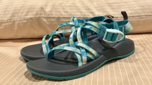 Sandalias Chaco para mujer senderismo/deportivas-azul azulado correas gris parte inferior mujer talla 5 - Imagen 1 de 11