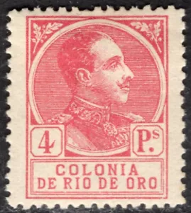 RIO DE ORO SPAIN 1919 STAMP Sc. # 125 MH SPECIMEN - Picture 1 of 2