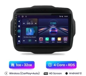 RADIO 9" PER JEEP RENEGADE 1/32 CARPLAY NAVIGATORE GPS BLUETOOTH ANDROID WI-FI - Foto 1 di 7
