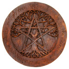 Large Tree Pentacle Plaque - Dryad Designs - Pagan Wicca Wiccan Pentagram 