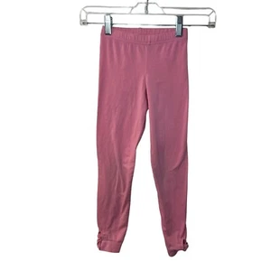 Old Navy Light Pink Knit Leggings Small 6-7 Knotted Hole at Hem Pull On Stretch - Picture 1 of 5