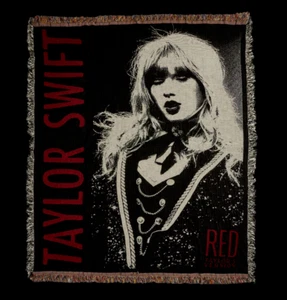 *100% AUTHENTIC* TAYLOR SWIFT - RED VERSION - Blanket Tapestry Woven *BRAND NEW* - Picture 1 of 4