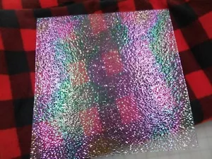 Clear DIAMONDS IRIDESCENT IN 110 1/2" Mosaic Tiles or 7X4" Sheet Stained Glass - Picture 1 of 12