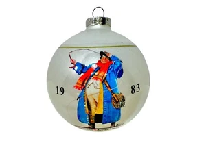 Dave Grossman Designs 1983 Fisherman Merrie Christmas Ornament Norman Rockwell - Picture 1 of 7