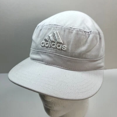 Adidas Panel Hat Cap Adjustable All Over White Logo Lightweight Solid Strap - Image 1 of 4