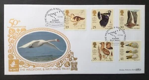 GB Benham 1996 Wildfowl & Wetlands Trust Set en cubierta de primer día, Arundel S/H/S - Imagen 1 de 2