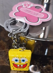 Animated 3D Metal Spongebob Square Pants Keyring with Bell UK Seller Free P&P - Picture 1 of 4