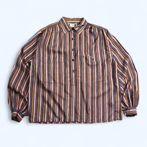 Camicia Saint Laurent Rive Gauche vintage in seta taglia 2 made in France anni 70/80 - Foto 1 di 12