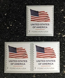 2025USA #6018 Forever U.S. Flag US - Coil Single & Pair Mint (APU) SPACES - Picture 1 of 1