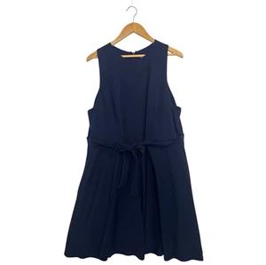Abito Hutch Anthropologie donna 2X blu aderente svasato scollo a scoop cocktail USA - Foto 1 di 11