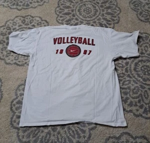 Vintage 1997 Louisville Volleyball Shirt Cardinals Nike White XL NCAA Sports - Picture 1 of 5