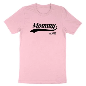Personalized Mom Est T-Shirt Custom Tee New Mom Gift Graphic Print Mommy Est - Picture 1 of 70