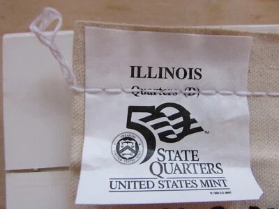 $25 Unopened Mint Bag, 2003-D Illinois State Quarters - Image 1 of 3