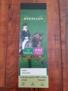 FEI World Cup Finals Equestrian Dressage Biglietto Stub Libretto - 15-18 Aprile 2009 - Foto 1 di 11