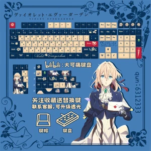 Anime Violet Evergarden kabelgebundene mechanische Tastaturen PBT Tastenkappen - Bild 1 von 14