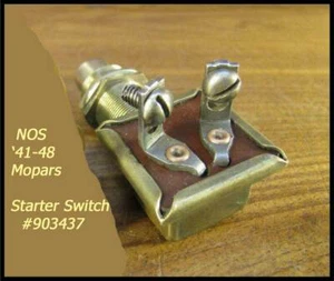 Vintage 1946-1948 Mopar Starter Switch 1941-1947 Plymouth Dodge Chrysler DeSoto - Picture 1 of 5