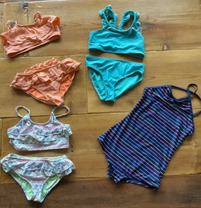 GAP GIRLS M SWIMSUIT 3 BIKINI AND 1 ONE PEICE - Picture 1 of 10