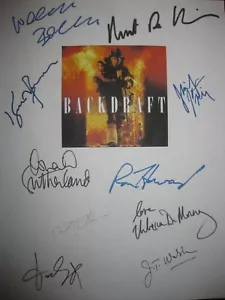 Backdraft signiertes Filmdrehbuch X10 Kurt Russell Robert De Niro Ron Howard Leigh RP - Bild 1 von 1
