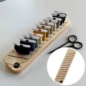 Floss Thread Organizer Sewing Tools Stitch Holder Wooden Bobbin Rack Holder - Picture 1 of 26