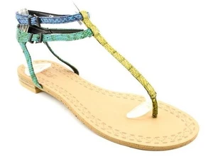 Rachel Roy Padina Damen-Sandale grün/blau Leder 9M - Bild 1 von 1