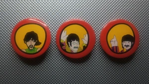 Vintage Set Of 3 The Beatles Yellow Submarine Enamel 1” Pins - Picture 1 of 12