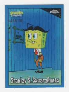 2025 TOPPS CHROME SPONGEBOB BLUE REFRACTOR 98/150 STANLEY S. SQUAREPANTS #51 - Picture 1 of 2