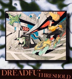 Jet Set Radio Dreamcast Hand-Drawn Poster Wall Art Drawing (16x20) - Framed
