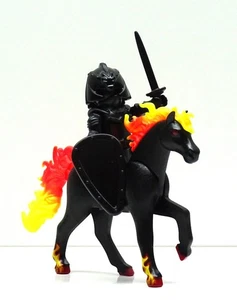 SCHWARZER REITER DER APOKALYPSE PLAYMOBIL zu Ritter Flammendes Pferd Custom RAR - Picture 1 of 10