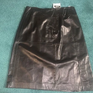 VTG Jaclyn Smith Genuine Lambskin Leather Skirt LARGE-BRAND NEW WITH TAGS - Picture 1 of 4